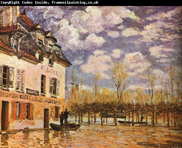 Alfred Sisley Boat During a Flood